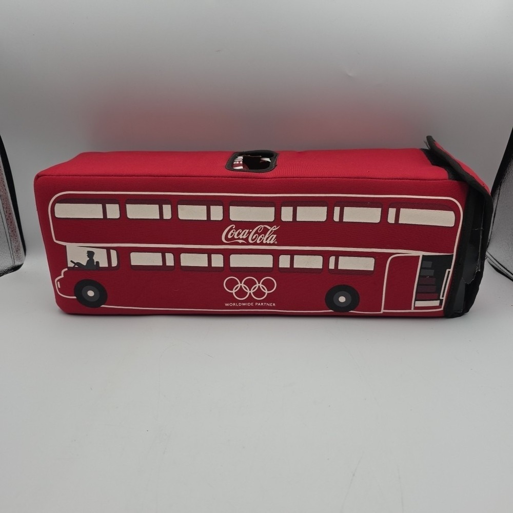 2012 Olympic Game London Bus Coca-Cola Coke 12 Pack Can Fridge Pack Cooler Cover